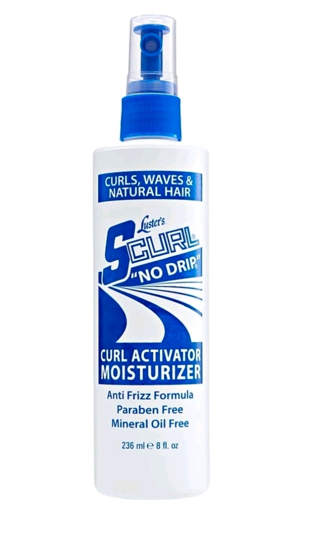 S-Curl Anti-Frizz "No Drip" Curl Activator Moisturizer Hair Spray with Glycerin, 8 fl oz
