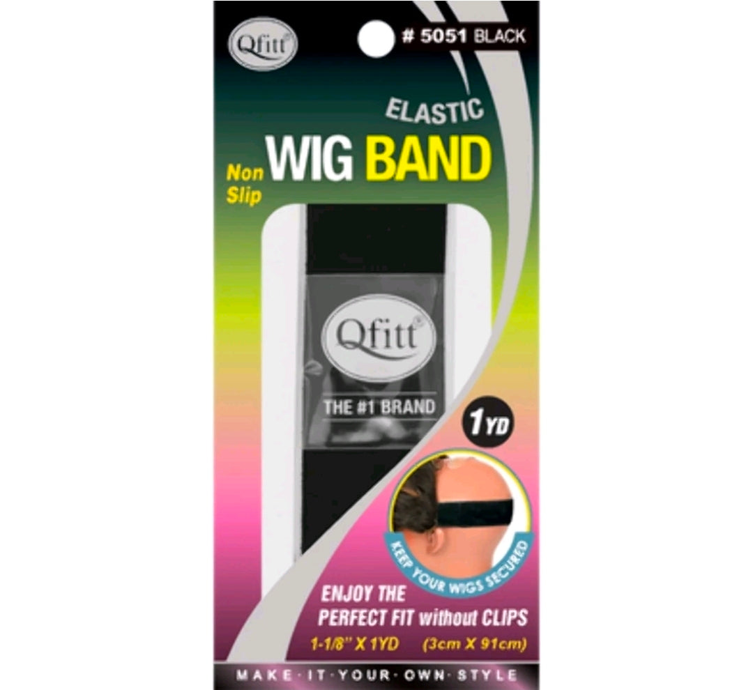 Qfitt Elastic Wig Band 1 1/18" BLACK 5051