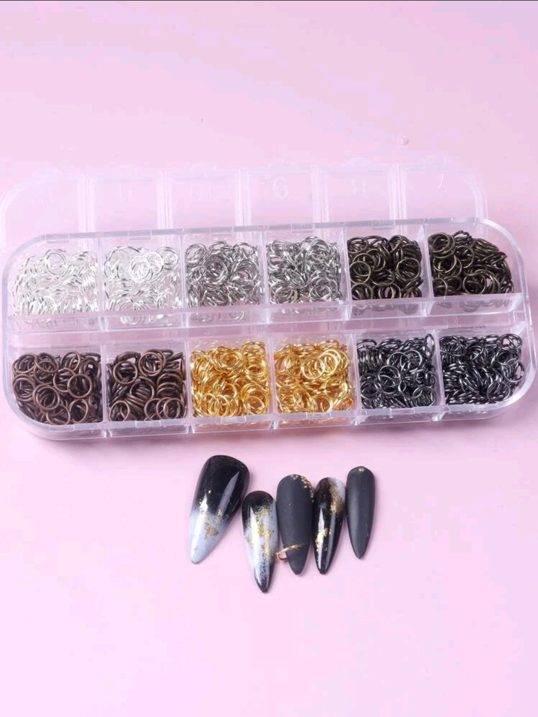 Metal Nail Art Rings