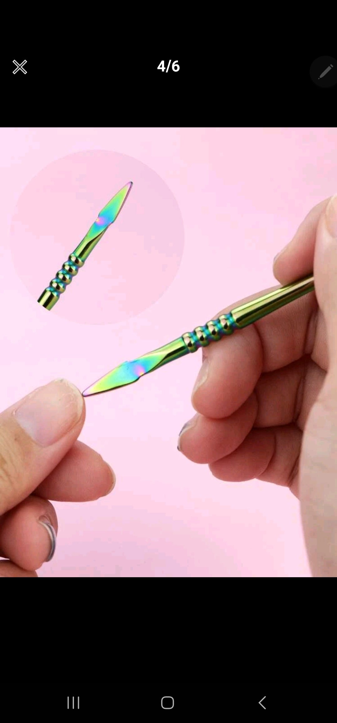 Iridescent Nail Art Toolkit With Organizer- 4pcs