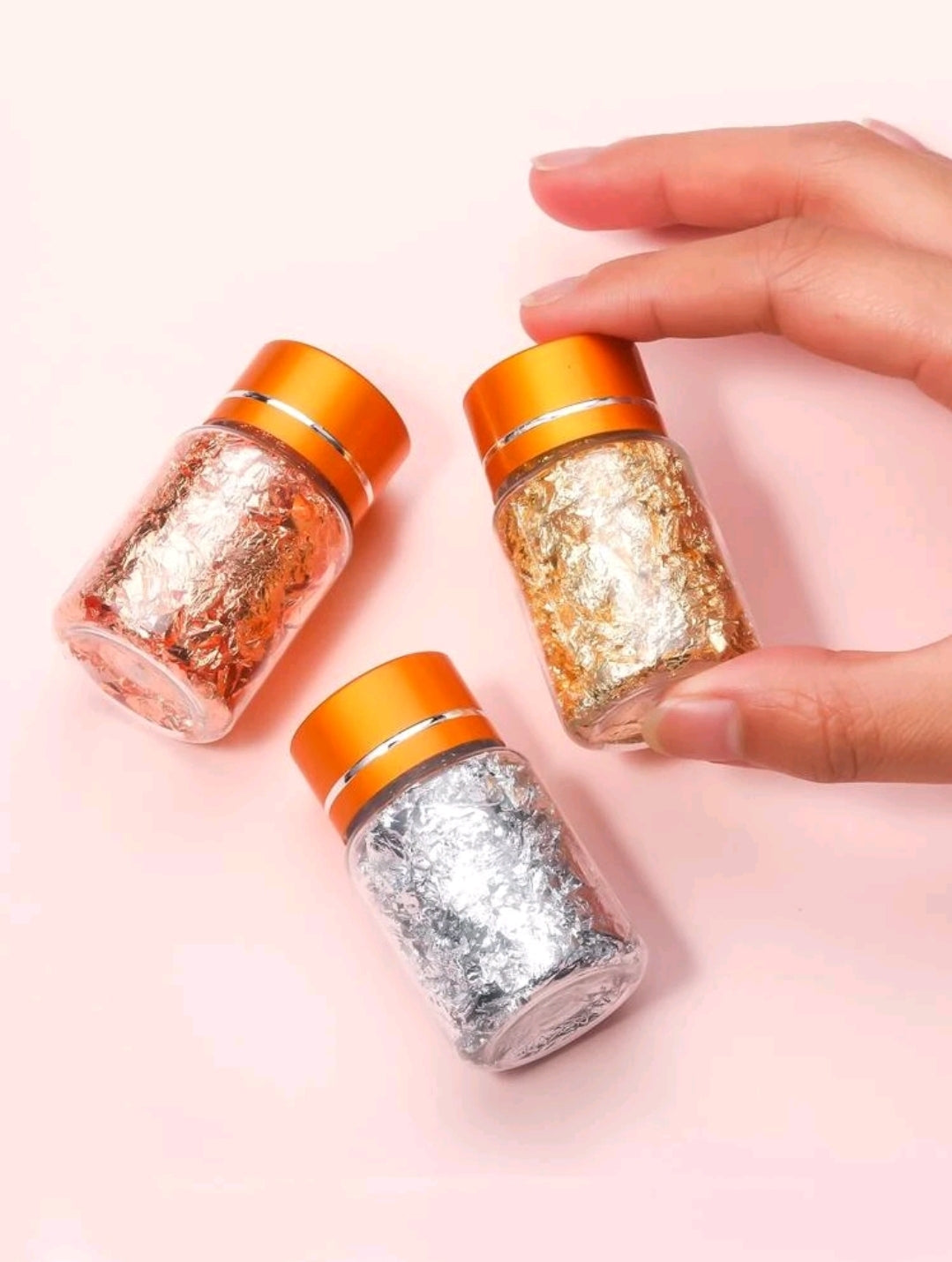 Trinity Foil Nail Art - Rose Gold/Gold/Silver