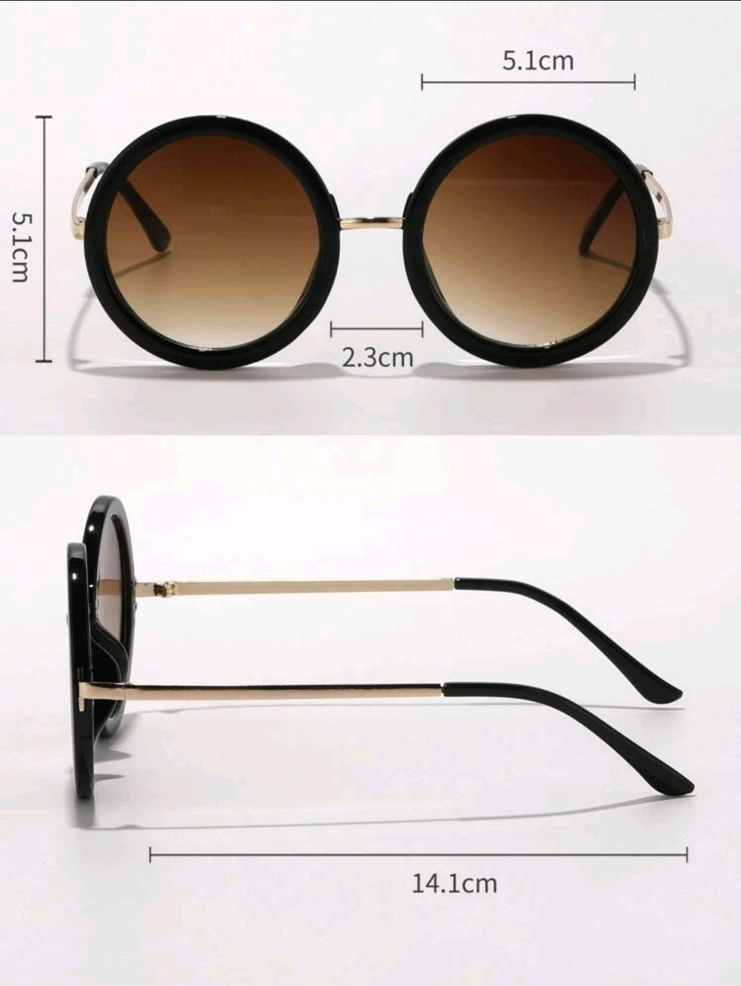 Black Round Lens Sunglasses