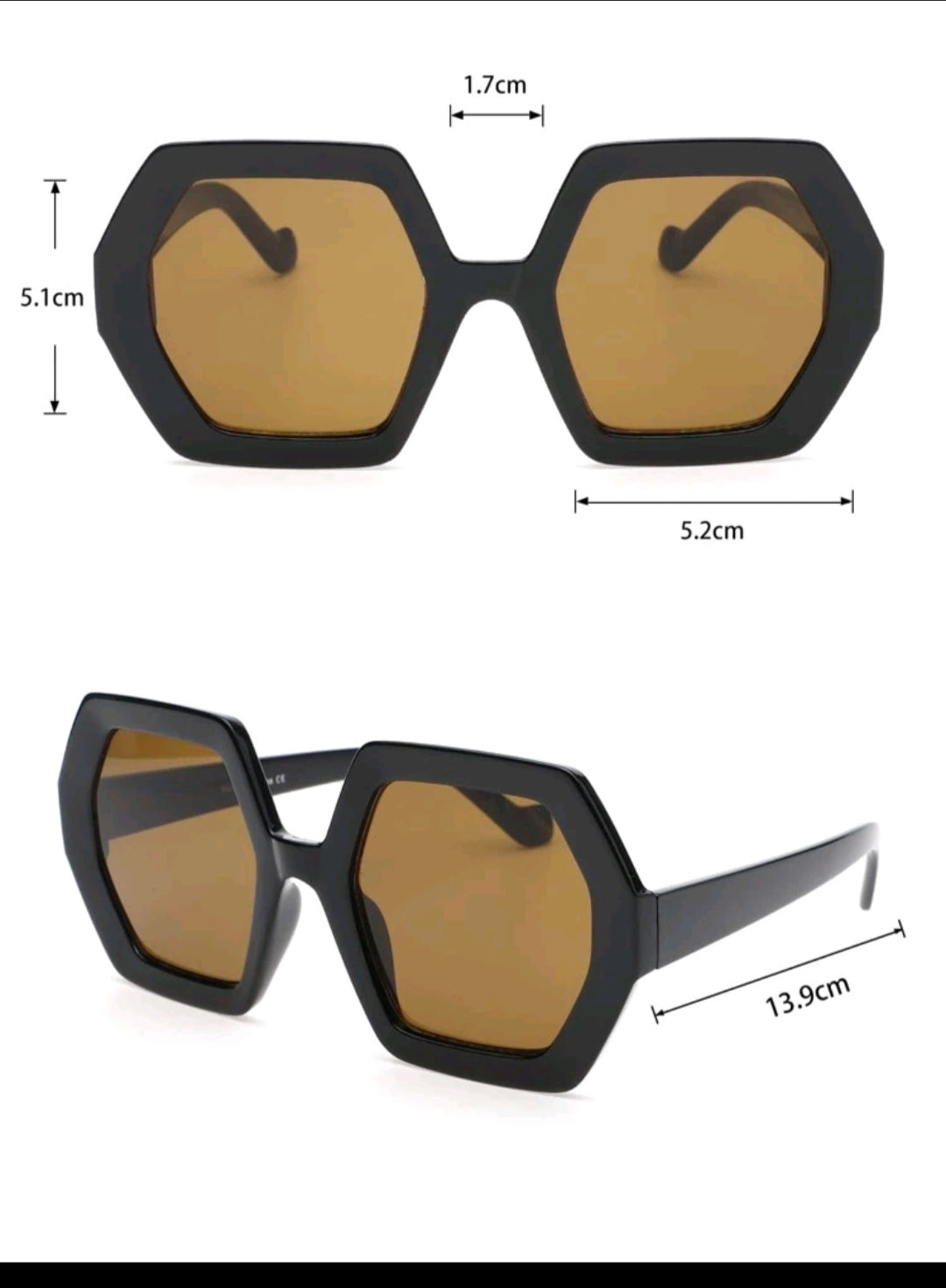 Geo Frame Glasses With Chain