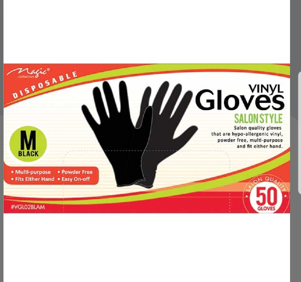 VINYL GLOVES BLACK