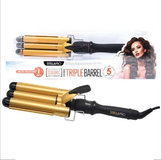 STELLA CERAMIC TRIPLE BARREL IRON 1"