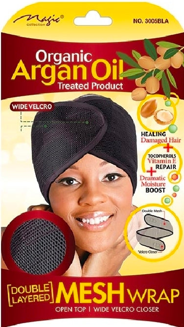 Argan Oil Mesh Wrap Black Double Layer