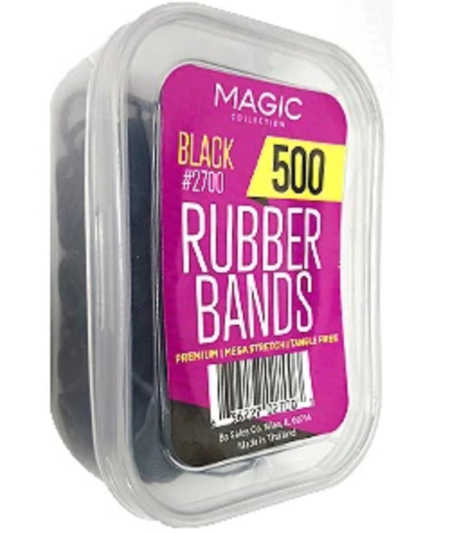 Magic 500 count black rubber bands