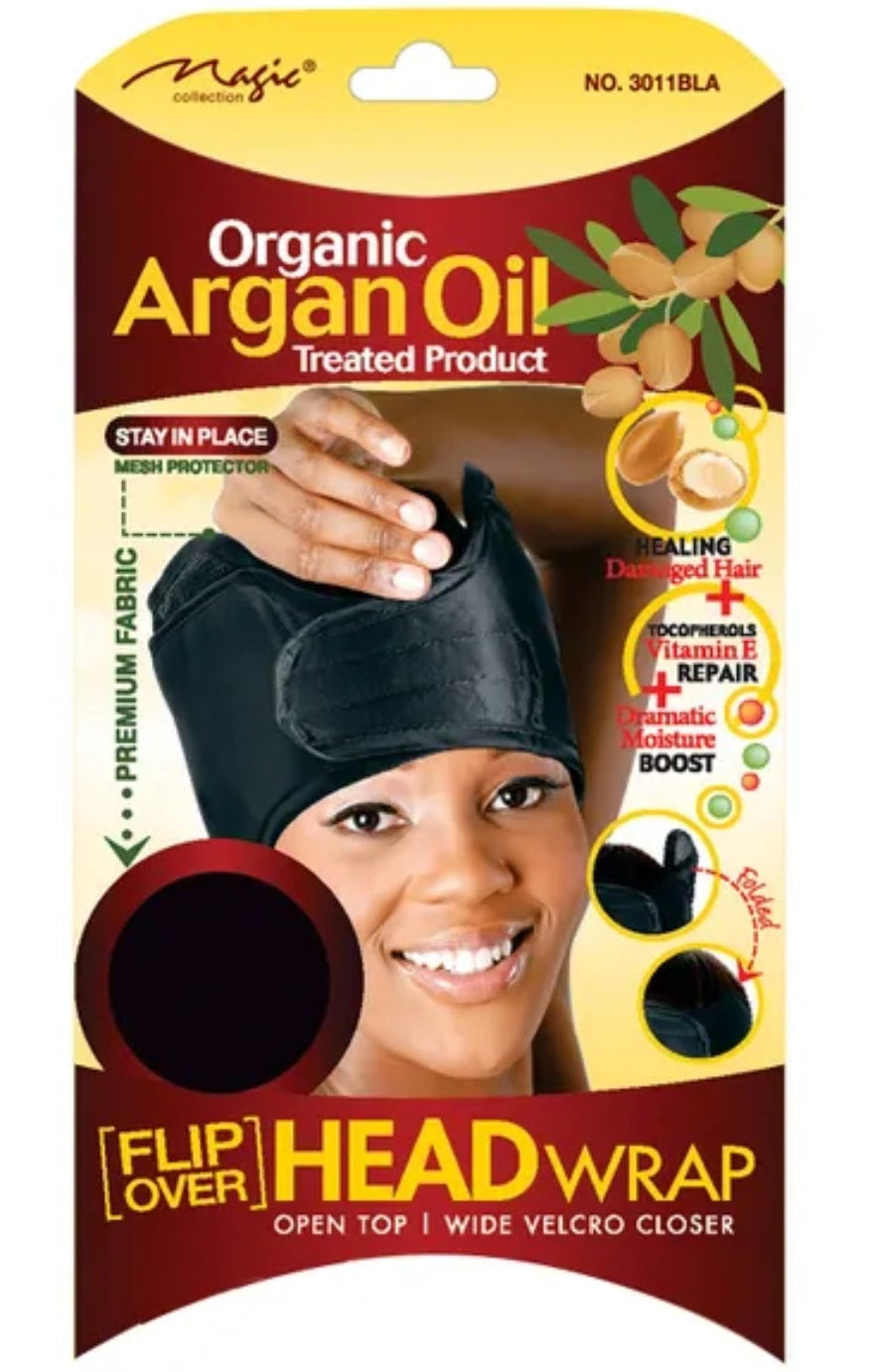 Organic Argan Oil flip over head wrap