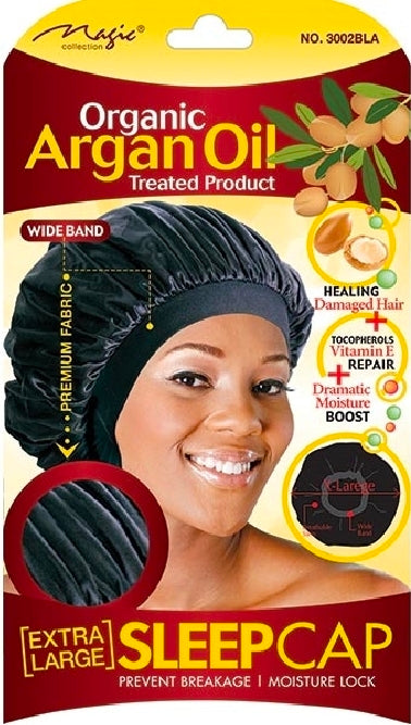 Argan Oil Sleep Cap Black XL