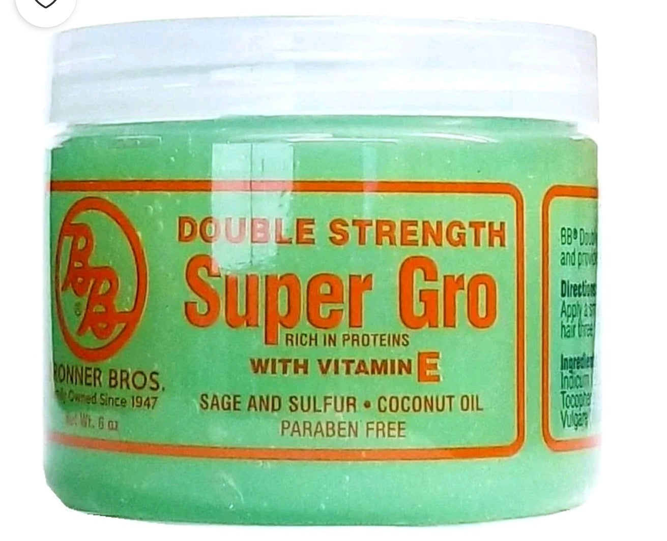 Bronner Brothers Super Gro Double Strength Regular, 6 Oz.
