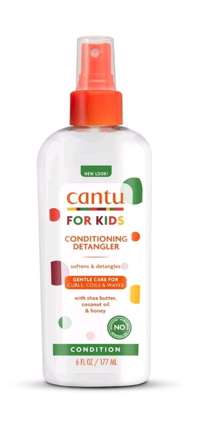 Cantu Kids Conditioning Detangling Spray with Shea Butter, Coconut Oil & Honey, 6 fl oz