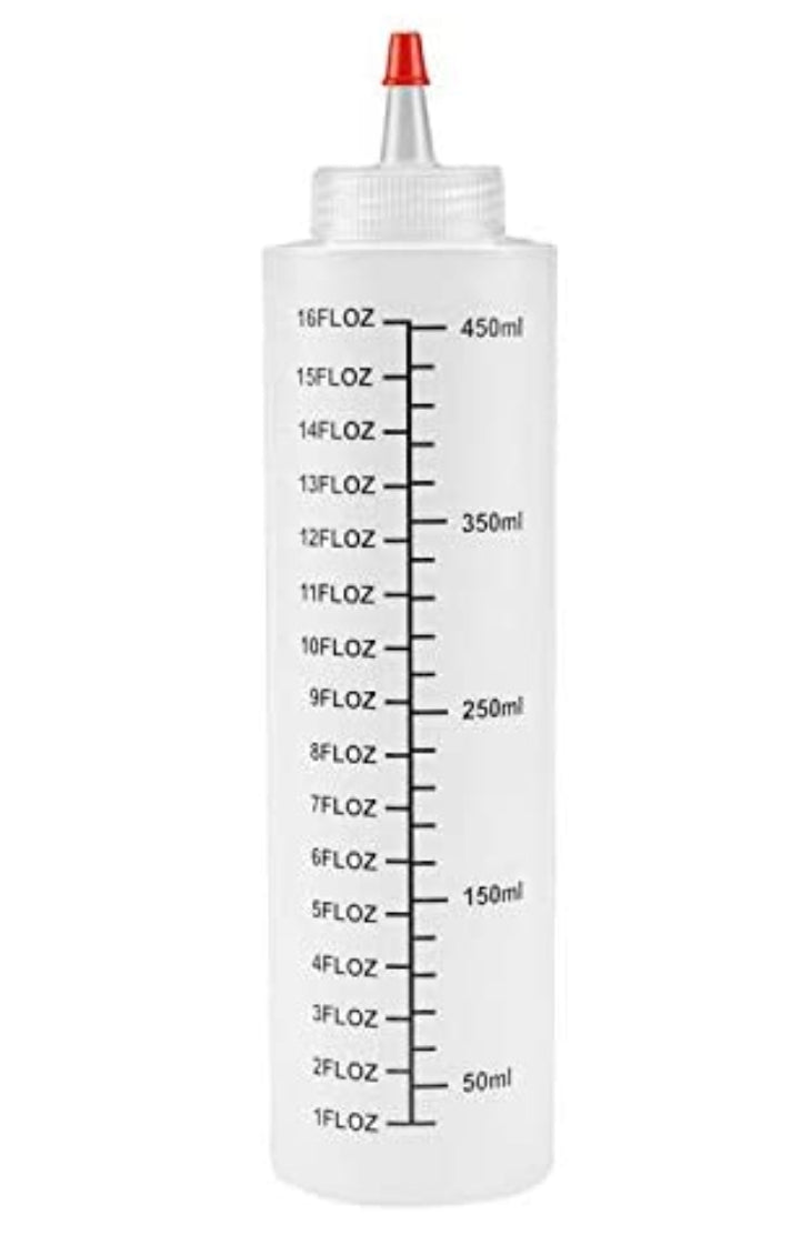 16 oz. Applicator Bottles with Twist on Lids - Durable Plastic Squirt Bottle Easy Squeeze Applicator Bottles