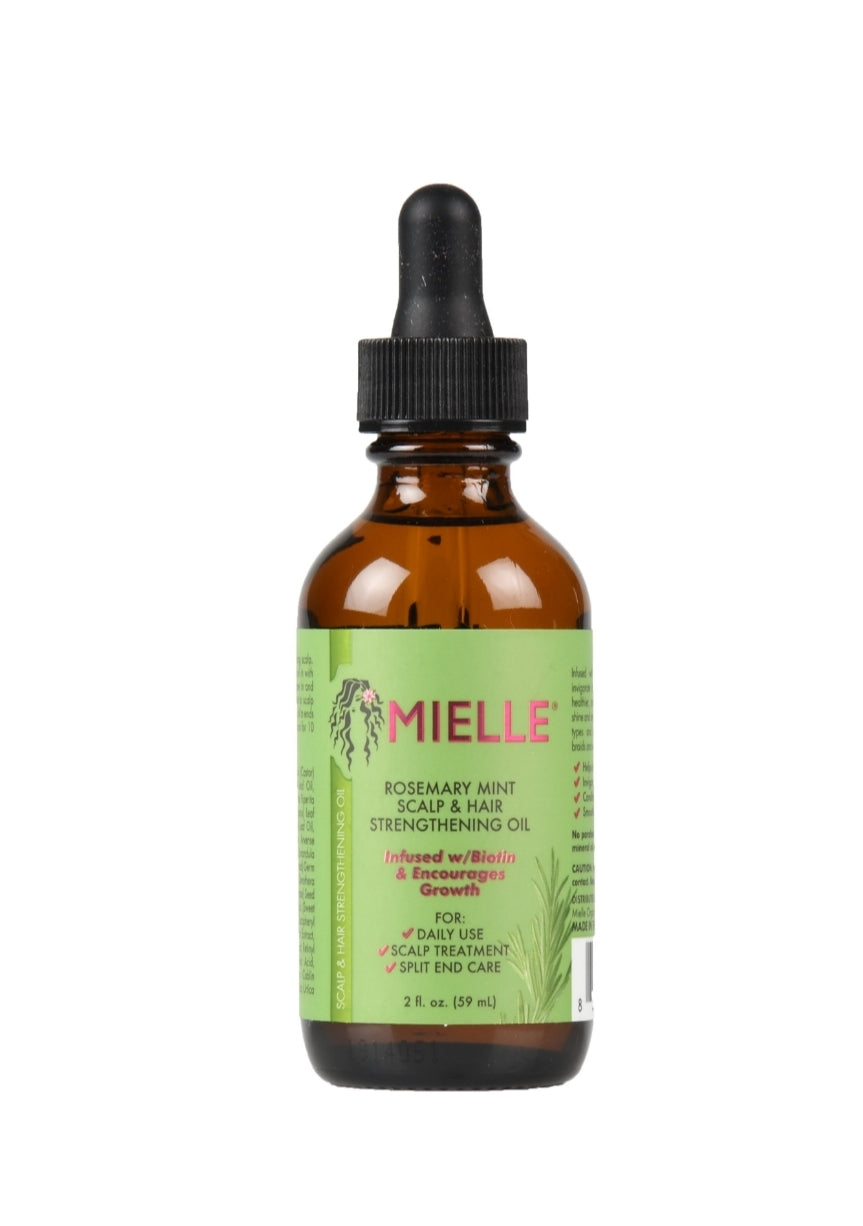 Mielle Organics Rosemary Mint Scalp & Hair Strengthening Oil, Infused w/Biotin, 2oz