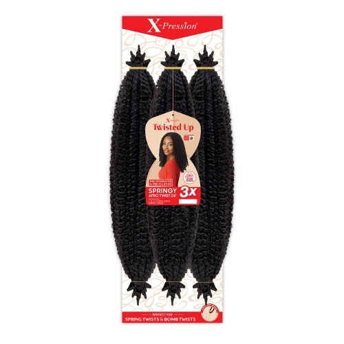 Outre Synthetic Hair Crochet Braids X-Pression Twisted Up 3X Springy Afro Twist 24"