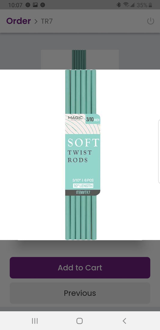 RESPONSE 10" TWIST RODS 3/10 GREEN