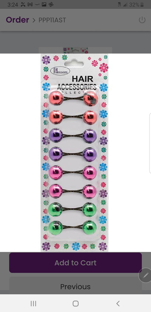 8PC METALLIC/GLITTER BALL 20MM