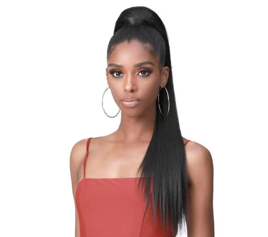 Bobbi Boss Miss Origin Tress Up Human Hair Blend Drawstring Ponytail - Yaky Straight