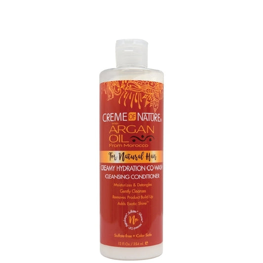 CREAM OF NATURE ARGAN CO-WASH (12OZ) [PURE-LICIOUS]