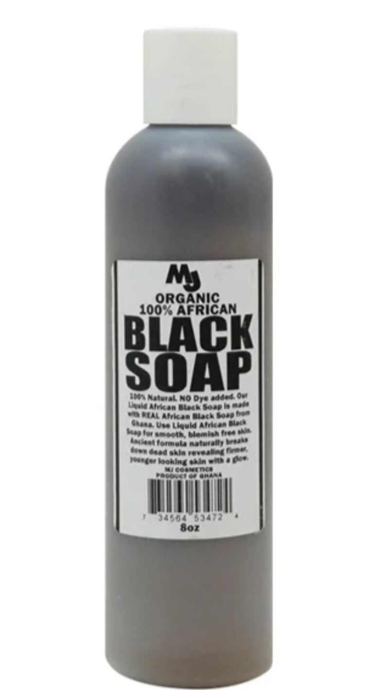 MJ Organic 100% African Black Soap 8 oz