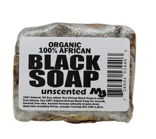 MJ 100% ORGANIC BLACK SOAP UNSCENTED 5 oz