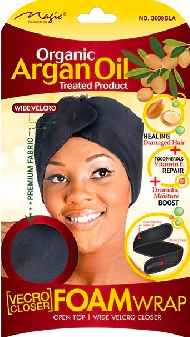 Argan Oil Foam Wrap Black Velcro Closer