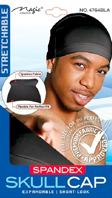 Spandex Skull Cap Black