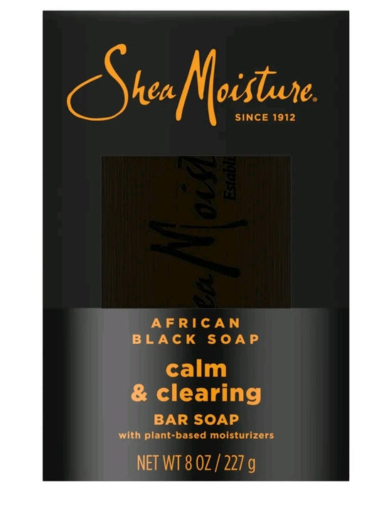 SheaMoisture Bar Soap Soothe And Clarify Skin African Black Soap Soothing And Clarifying Bar Soap With 24h Shea Moisture Nutrients For Healthy, Glowing Skin. ,8 oz