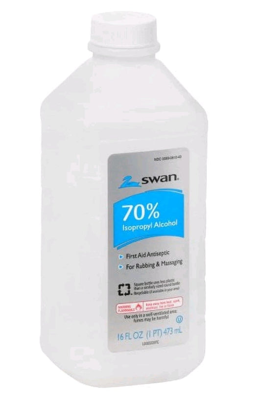 Swan Rubbing Alcohol, 70% 16 oz