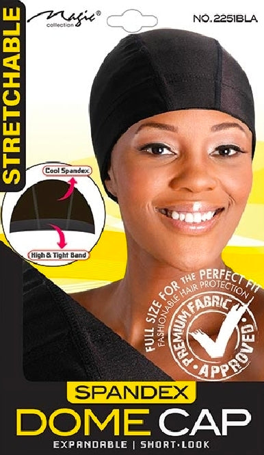 Spandex Dome Cap Balck