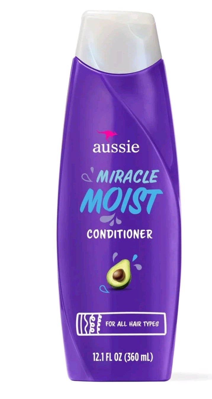 Aussie Miracle Moist Conditioner for All Hair Types, 12.1 fl oz