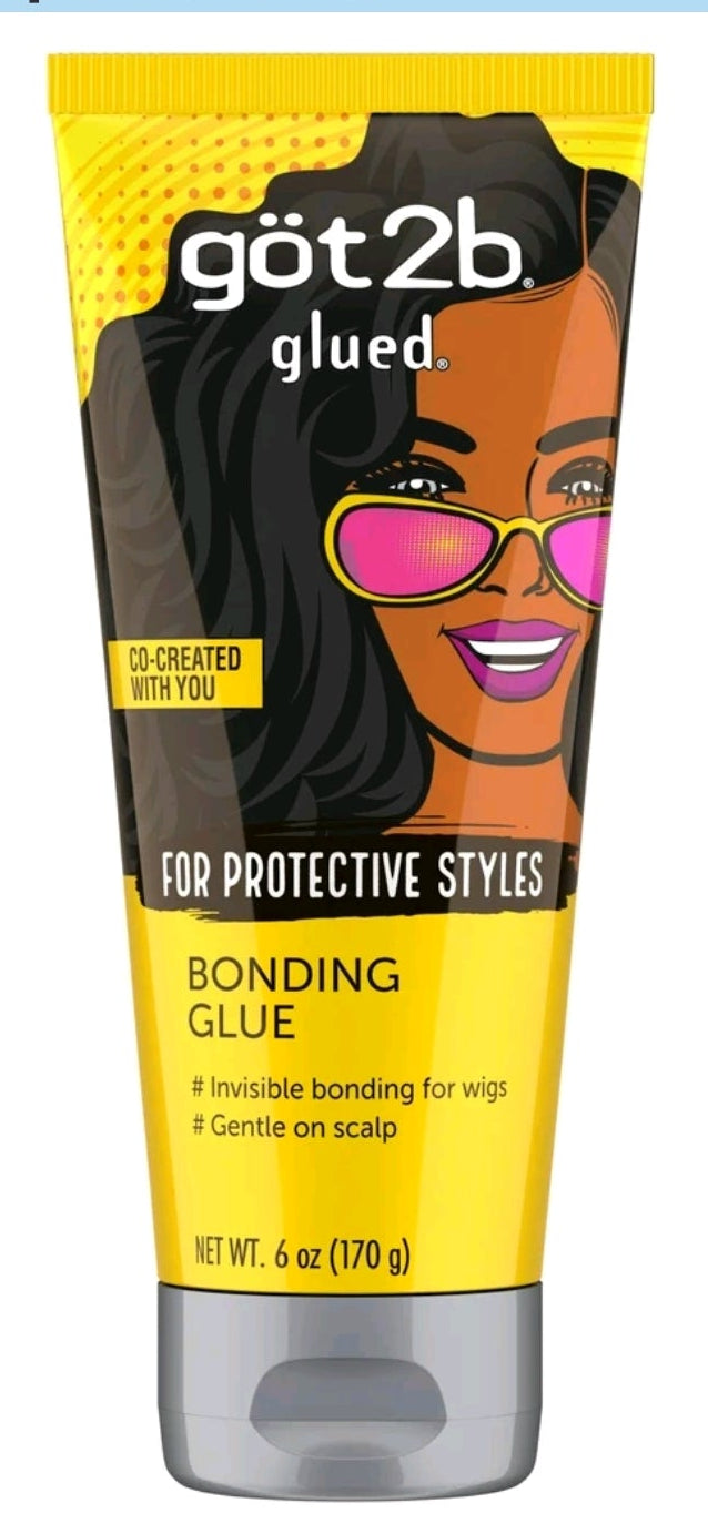 got2b Glued Bonding Glue for Protective styles, Invisible, Quick Dry Wig Glue, 6 oz