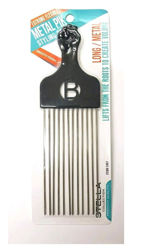 STELLA COLLECTION - Metal Pik Styling Comb Long/Metal