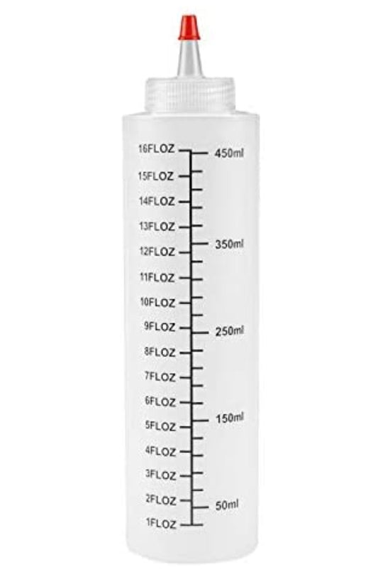 16 oz. Applicator Bottles with Twist on Lids - Durable Plastic Squirt Bottle Easy Squeeze Applicator Bottles