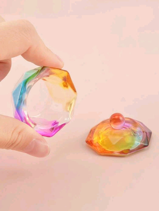 Color Block Nail Art Brush Washing Cup