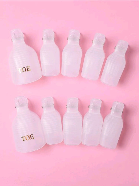10pcs Toenail Polish Remover Clip