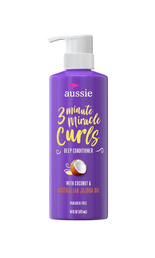Aussie 3 Minute Miracle Curls Deep Conditioner, 16oz