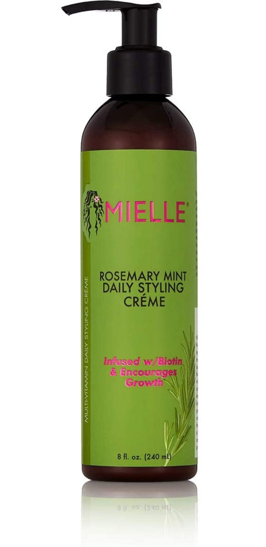 Mielle Organics Rosemary Mint Daily Styling Crème, Infused w/Biotin, 8oz